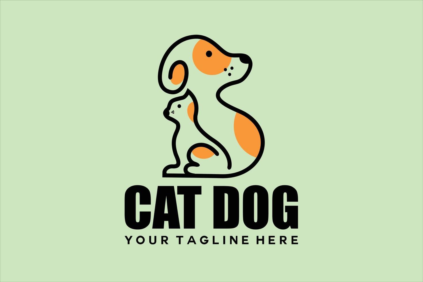 Hund und Katze Logo Vektor