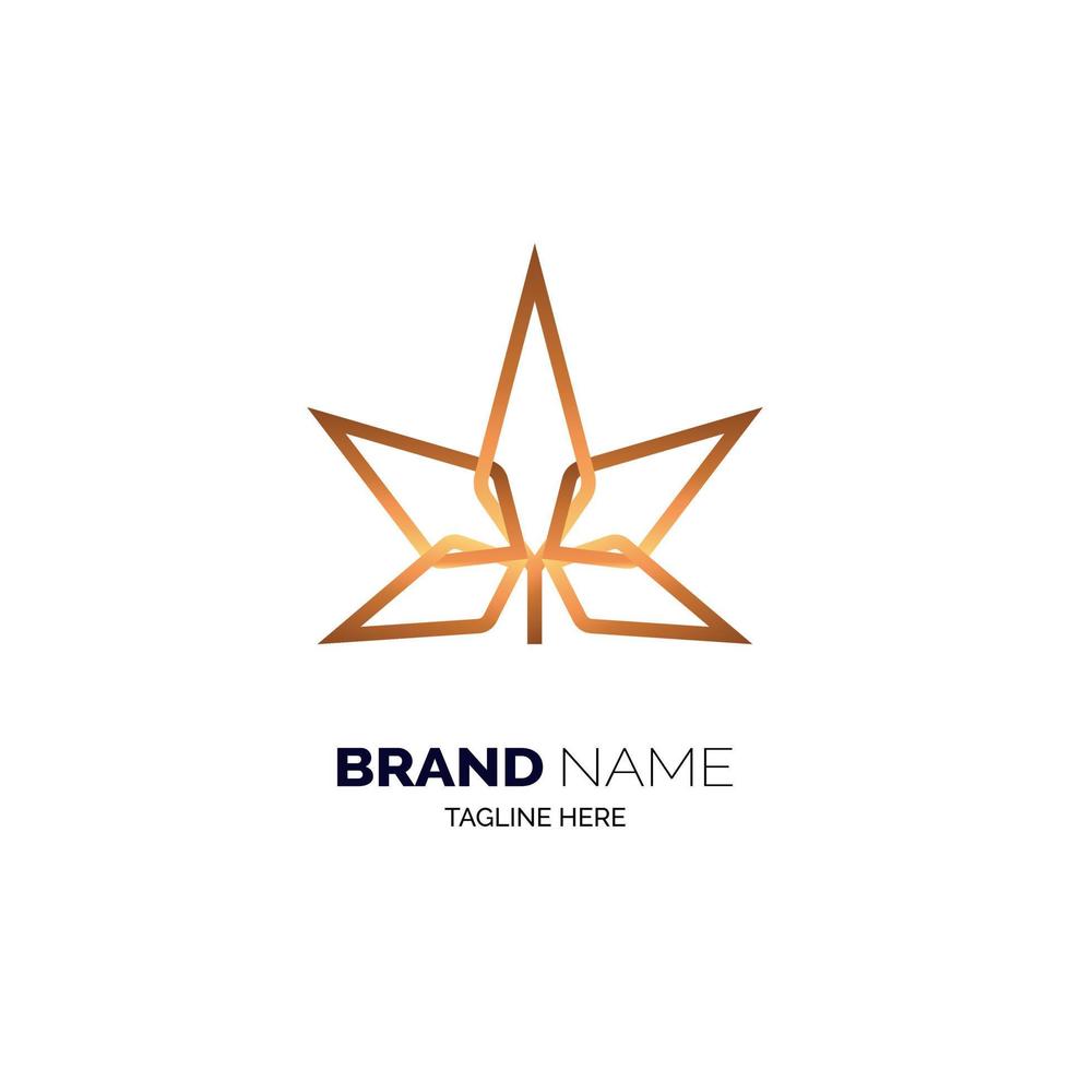 Cannabis Marihuana CBD Hanfblatt Logo und Symbol für Marke oder Firma vektor