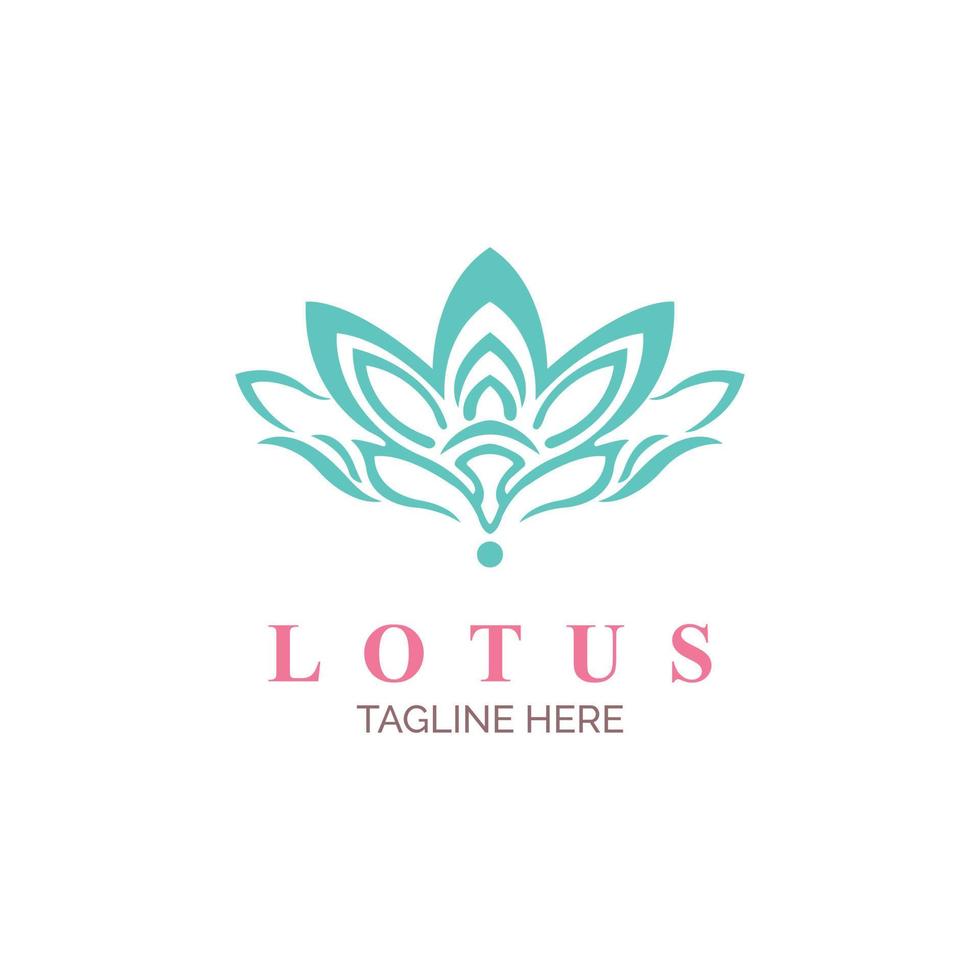 Lotusblumen-Logo-Icon-Design-Vorlagenvektor für Marken-Spa-Salon oder -Unternehmen und andere vektor