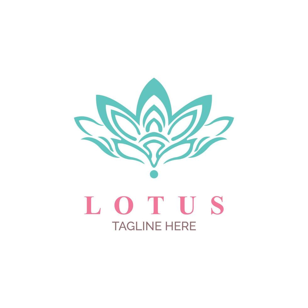 lotusblomma logotyp ikon designmall vektor för varumärke spa salong eller företag och andra