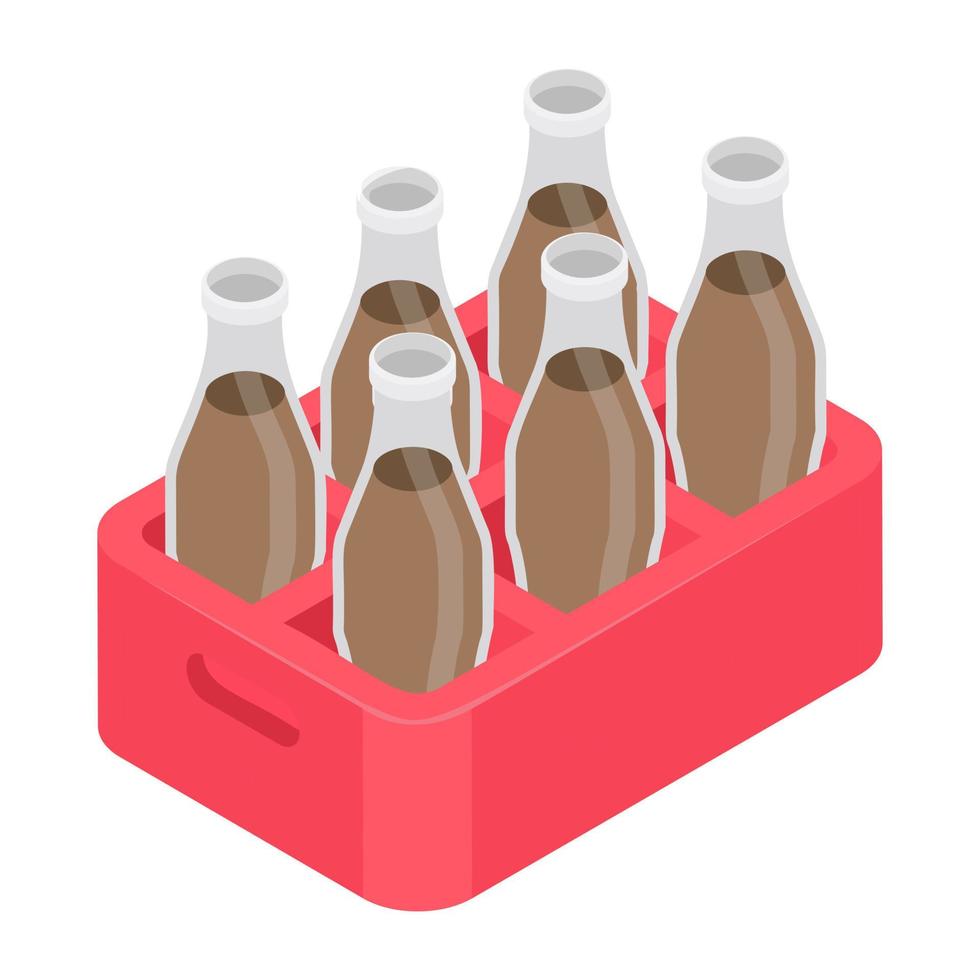 Cola-Kisten-Konzepte vektor