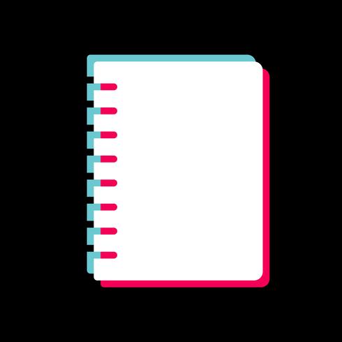 spiral notebook ikon design vektor