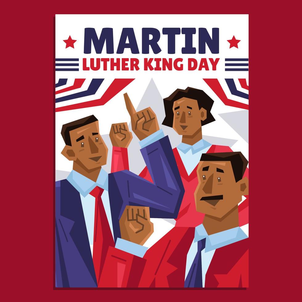 martin luther king dag affischmall vektor