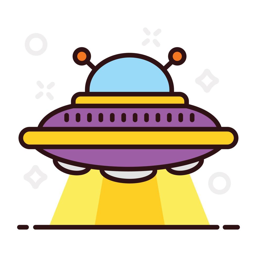 Außerirdisches Raumschiff-Icon-Design vektor
