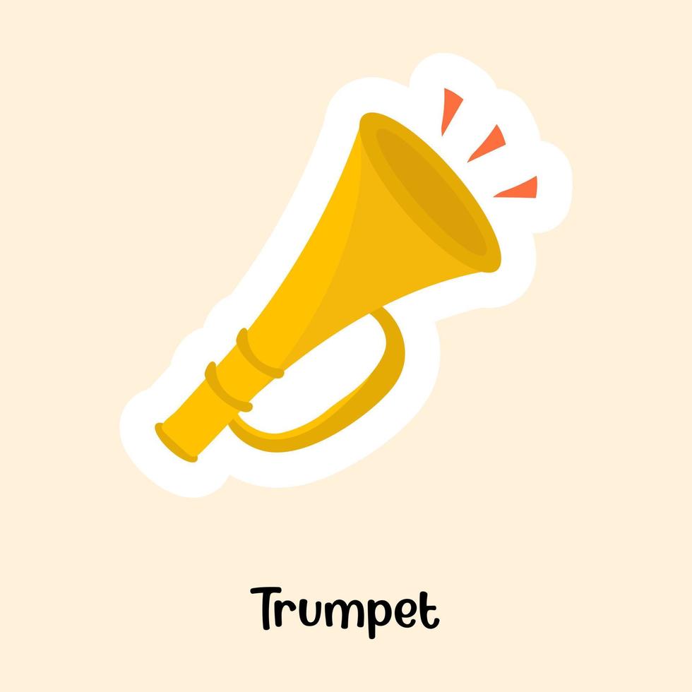 trumpet och musikinstrument vektor