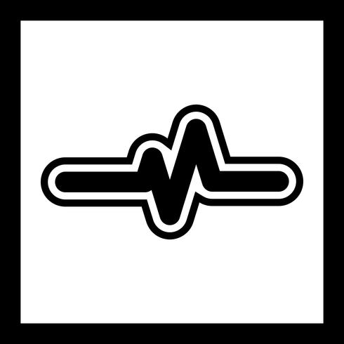 Pulsfrequenz-Icon-Design vektor