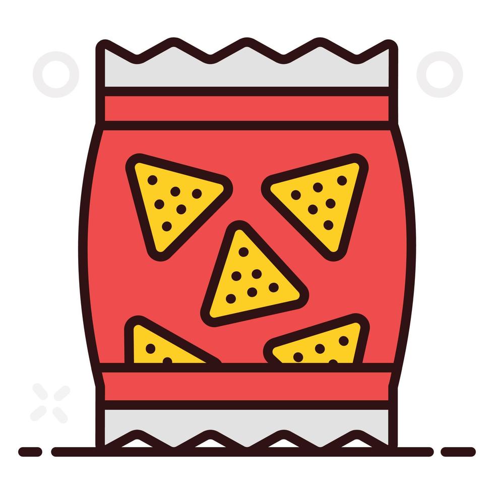 nachos av tortillachips vektor