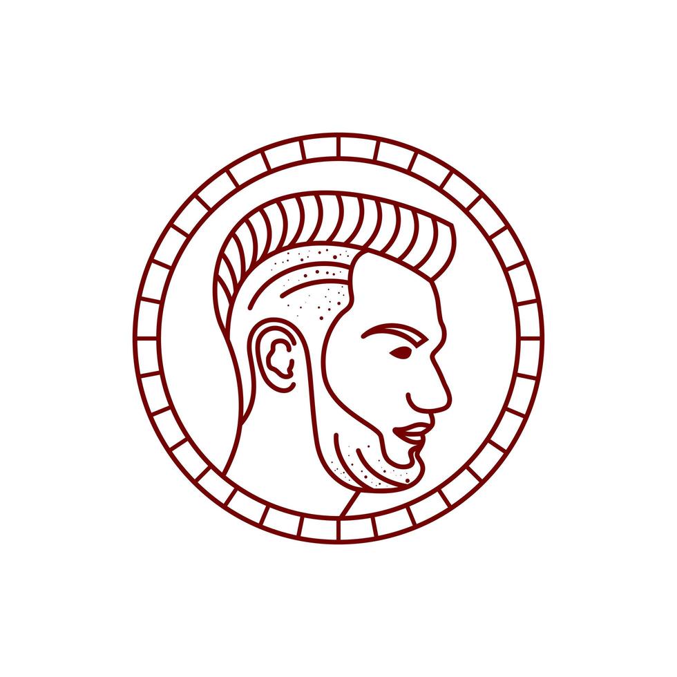 logo design kontur herrklippning vektor