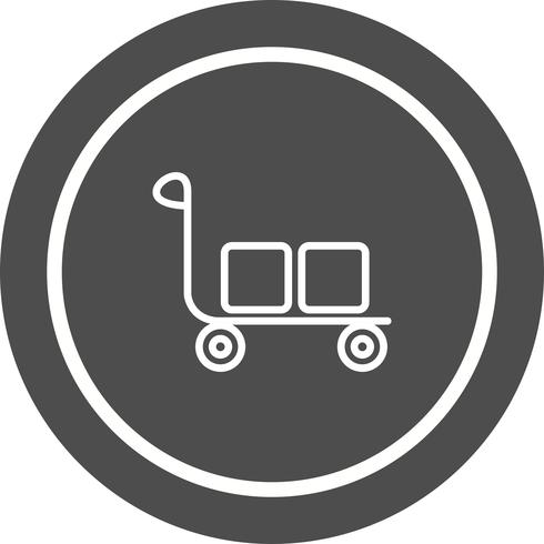 Trolley-Icon-Design vektor