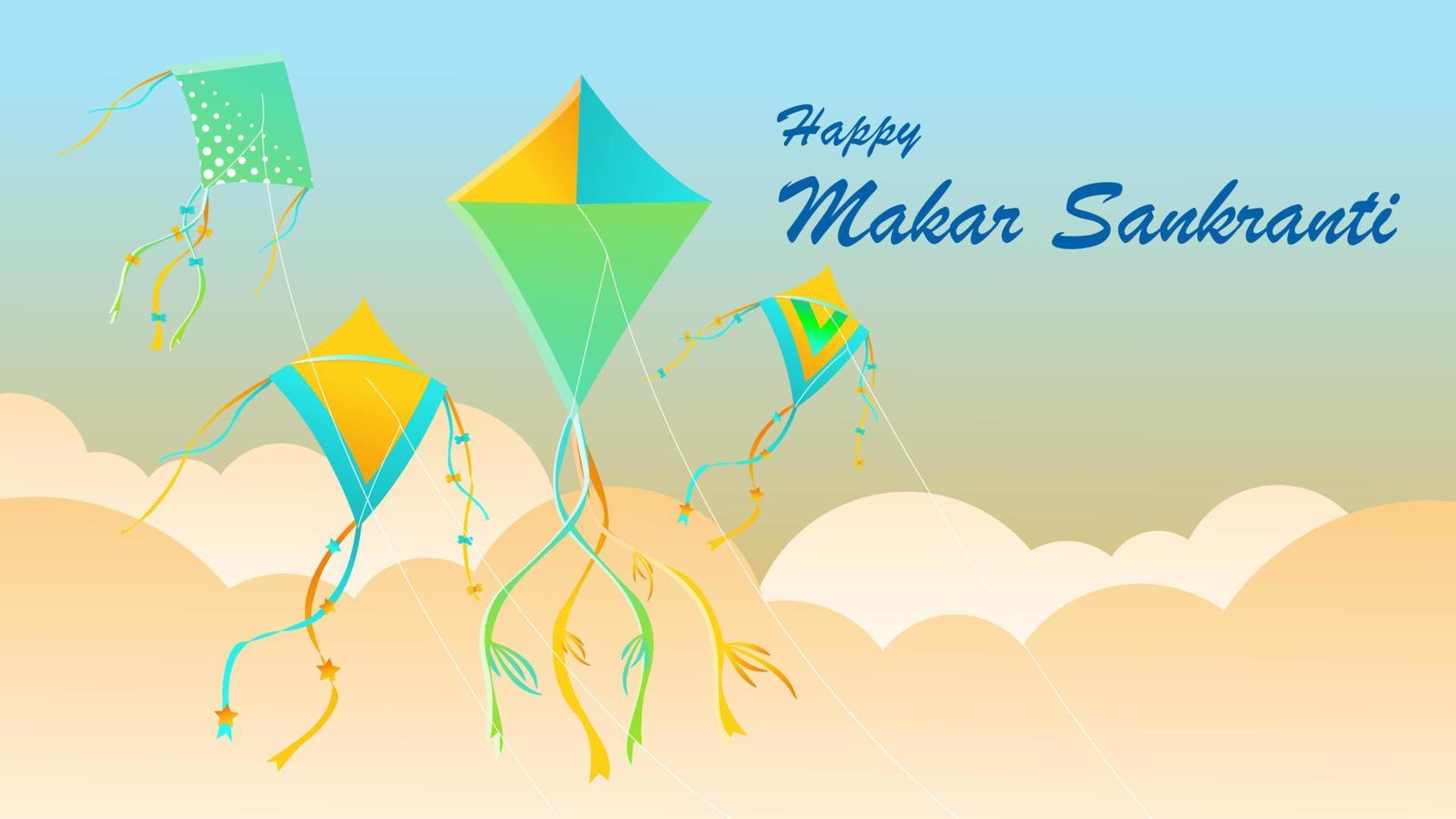 Happy Makar Sankranti Festival Hintergrund vektor