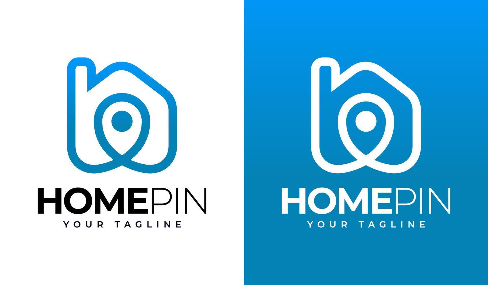 Home-Pin-Logo-Design vektor