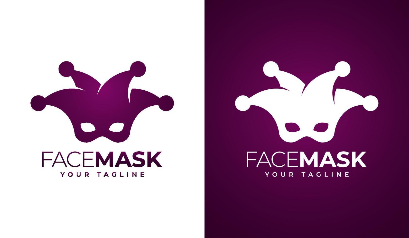 ansiktsmask logotyp design vektor