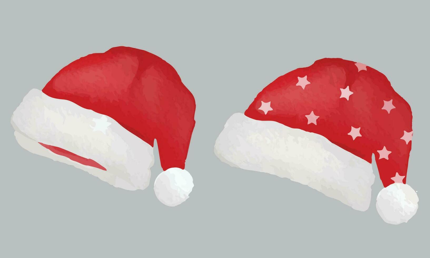 Weihnachtsmann Winter rote Mütze vektor