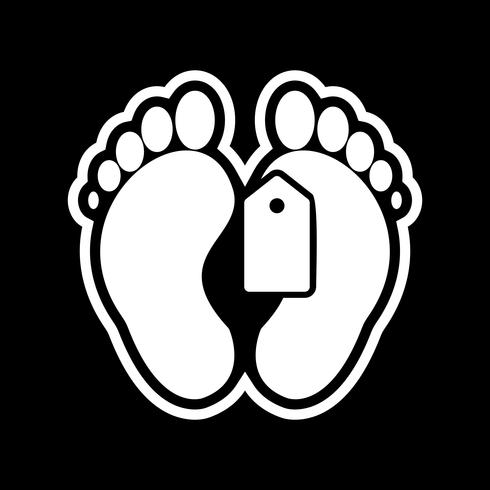 Toe-Tag-Icon-Design vektor