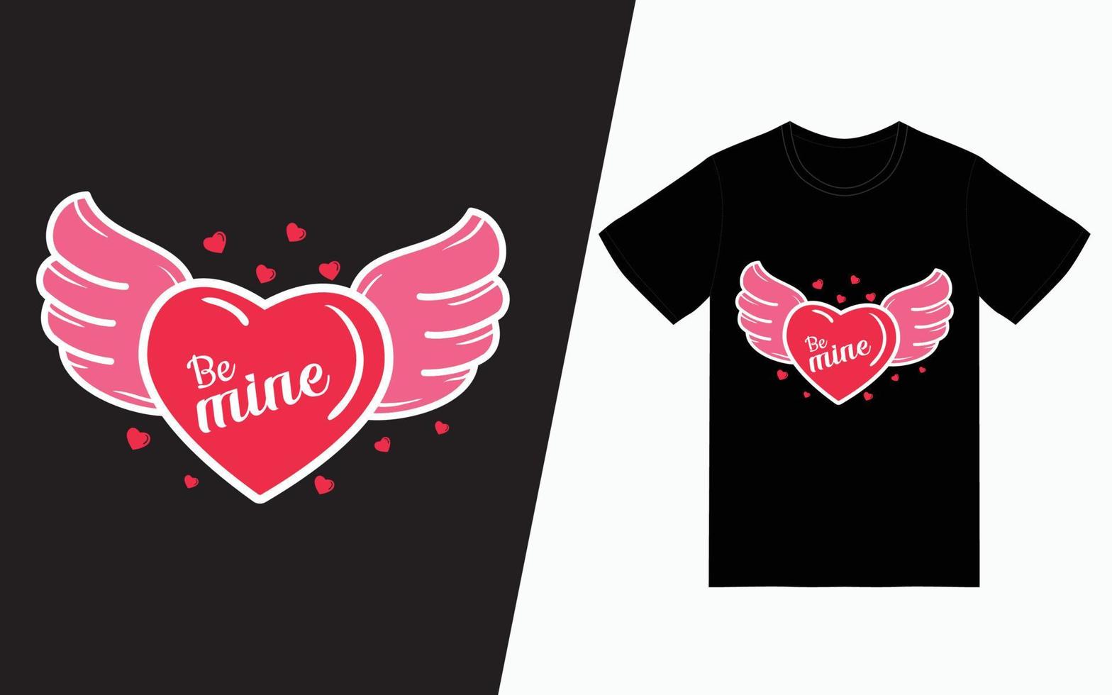 Valentinstag Typografie T-Shirt Designvorlage vektor