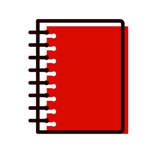 spiral notebook ikon design vektor