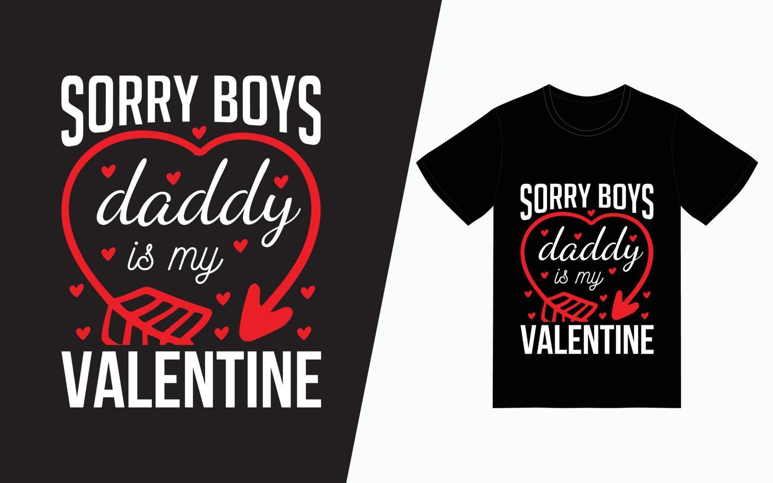 Valentinstag Typografie T-Shirt Designvorlage vektor