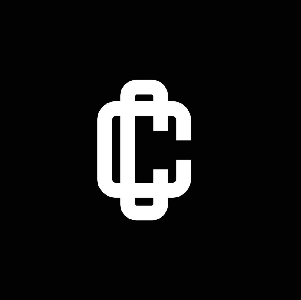 alfabetet bokstaven cc logotyp vektor illustration