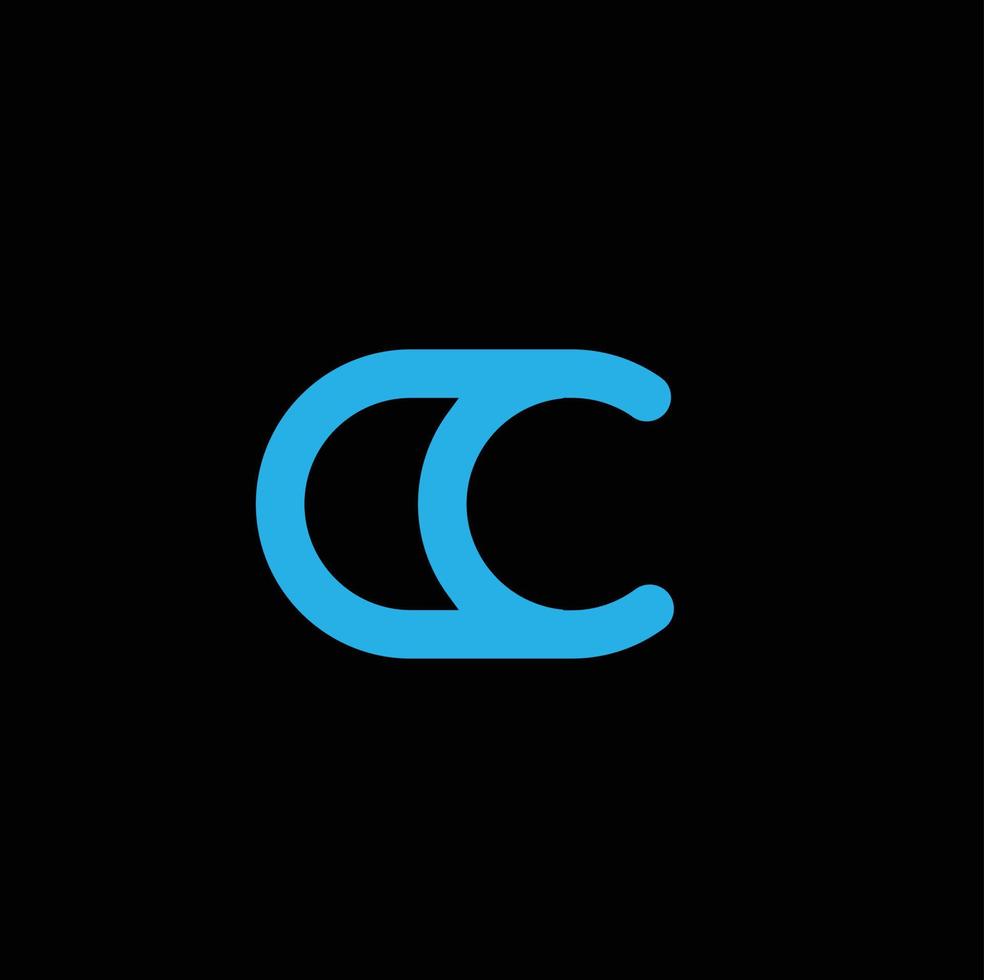 alfabetet bokstaven cc logotyp vektor illustration