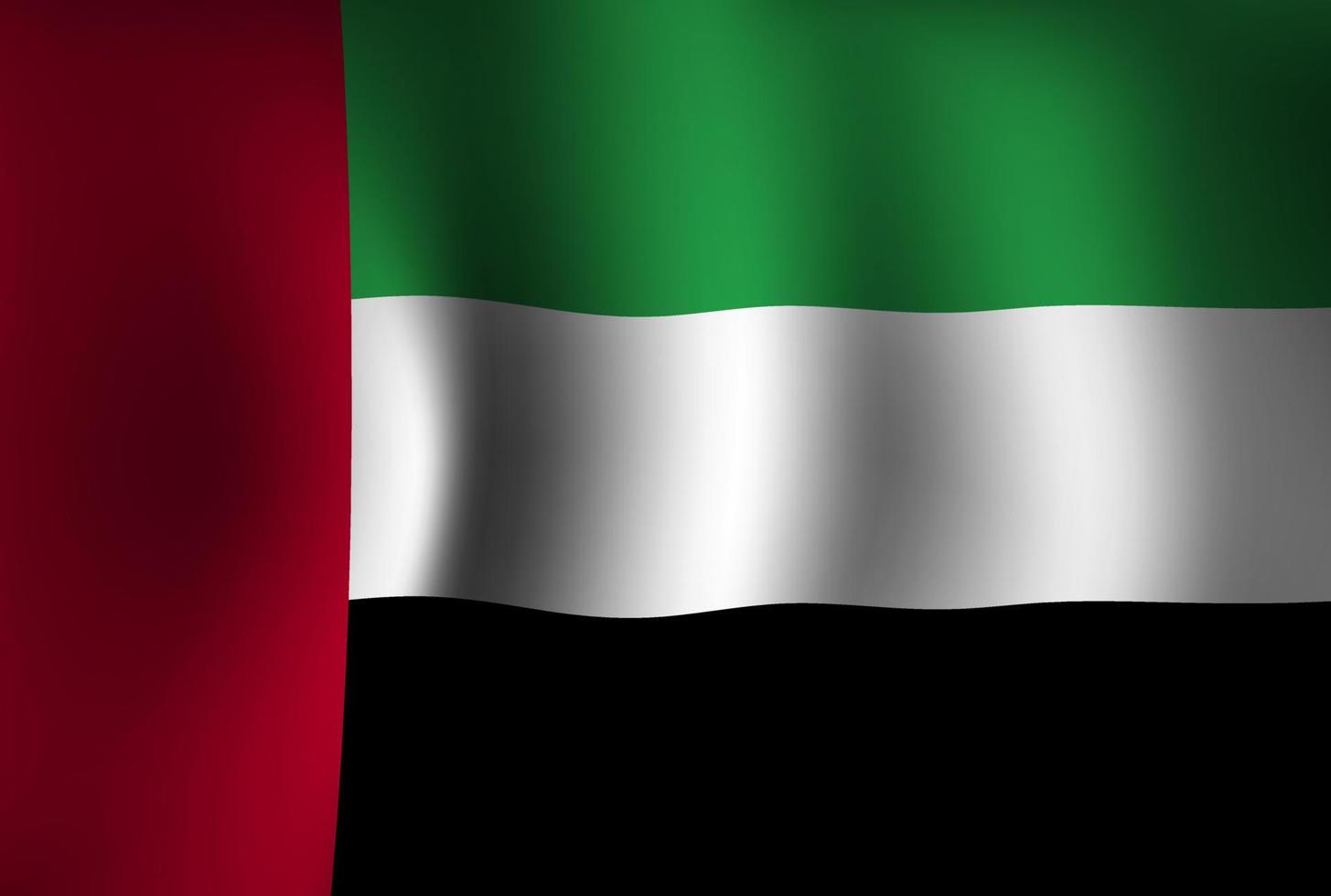 Förenade Arabemiraten flagga bakgrund viftande 3d. nationella självständighetsdagen banner tapeter vektor