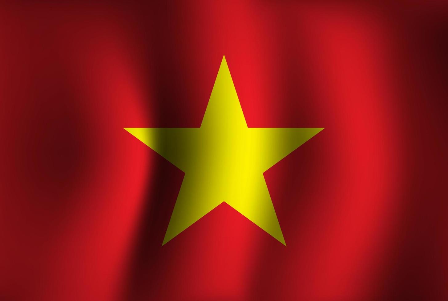 vietnam flagga bakgrund viftande 3d. nationella självständighetsdagen banner tapeter vektor