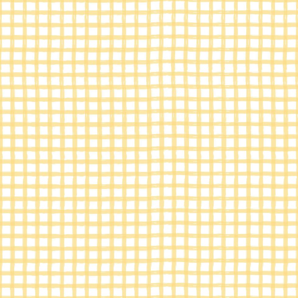 gingham mönster sömlös pläd upprepa vektor i gult och vitt. design för tryck, tartan, presentpapper, textilier, rutig bakgrund för dukar.