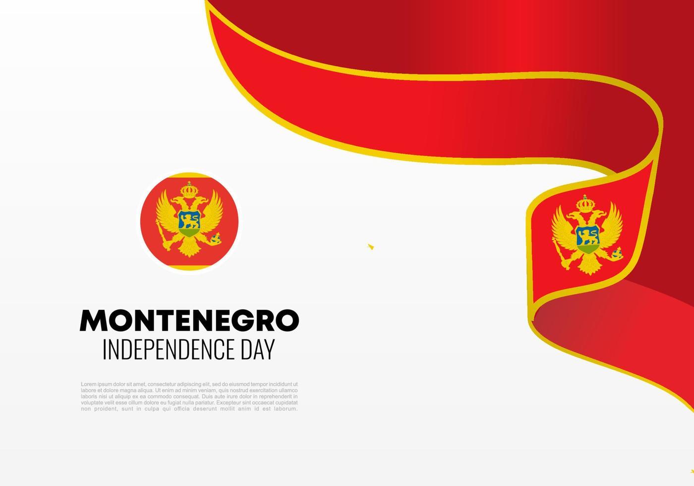 montenegro-unabhängigkeitstag-hintergrundplakat für nationale feier vektor