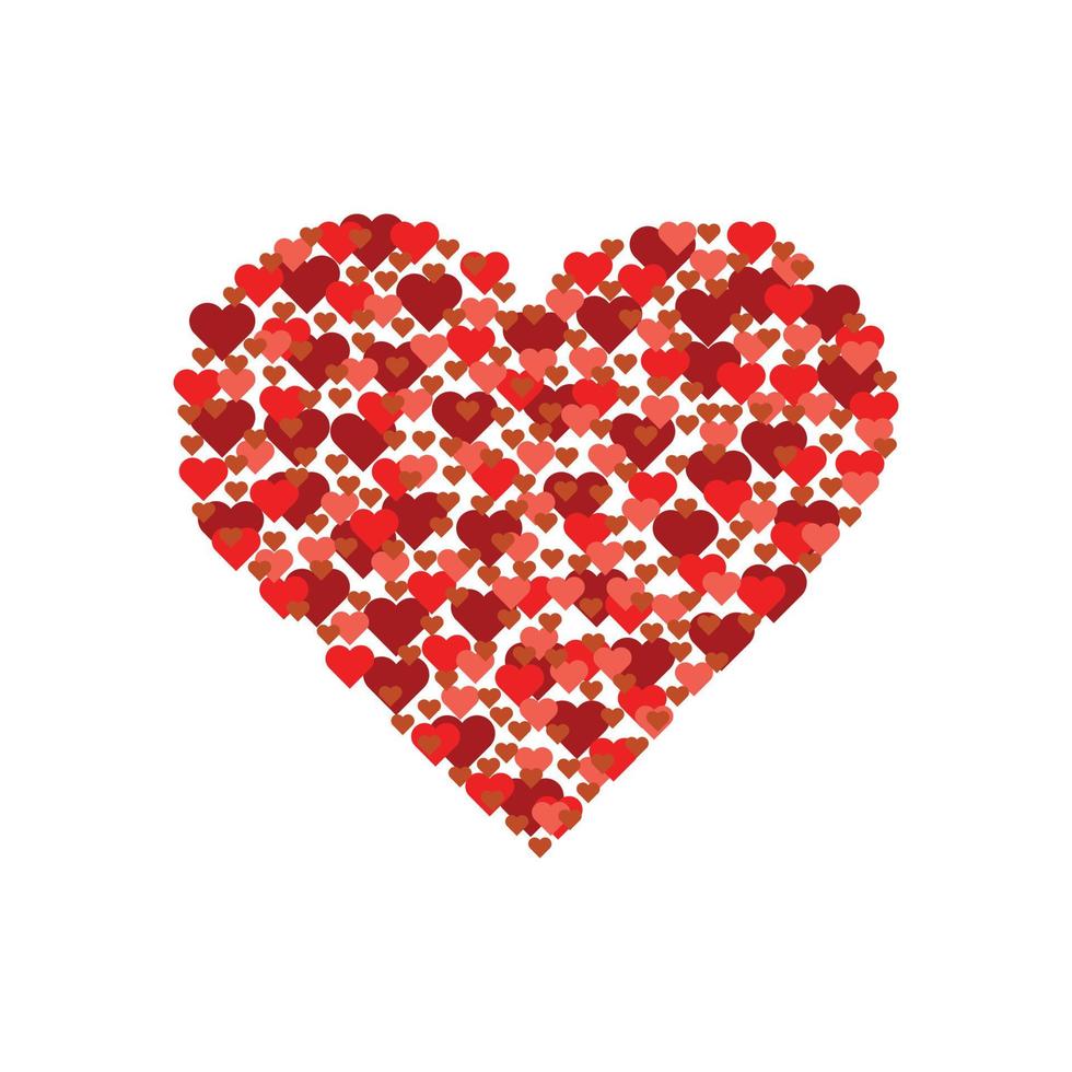 rosa hjärtan bakgrund vektorillustration som används för alla hjärtans dag-kort på alla hjärtans dag vektor