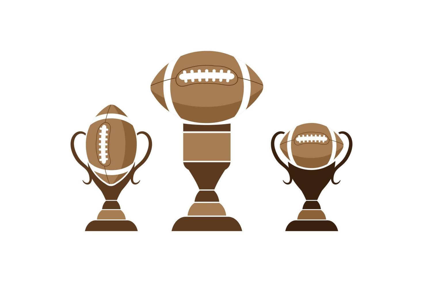 Super Bowl American Football Cup Icon-Set vektor