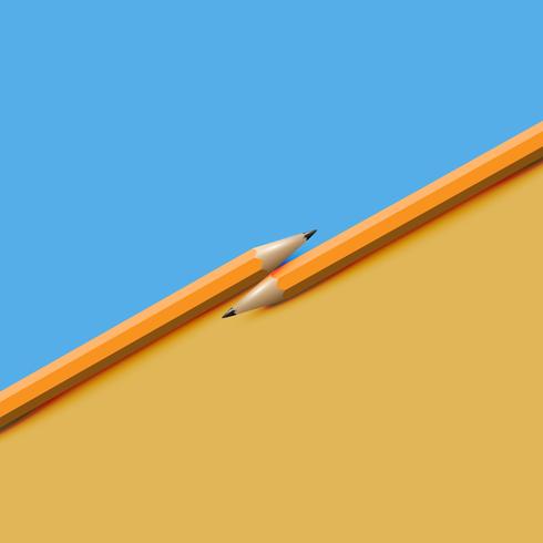Hoher ausführlicher bunter Hintergrund mit Bleistiften, Vektorillustration vektor
