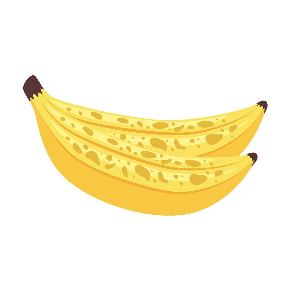 isolerad banan frukt vektor