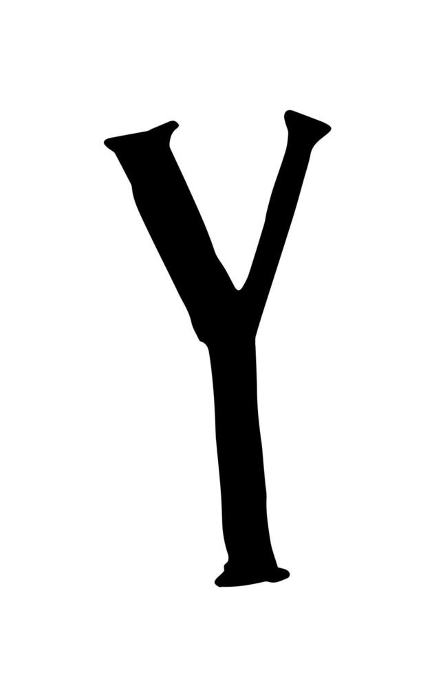 ojämn långsträckt typsnitt. vektor. stor bokstav. ojämnt teckensnitt. bokstaven är symbol för designen av en affisch, flygblad eller presentation. tecken för logotyp. vektor
