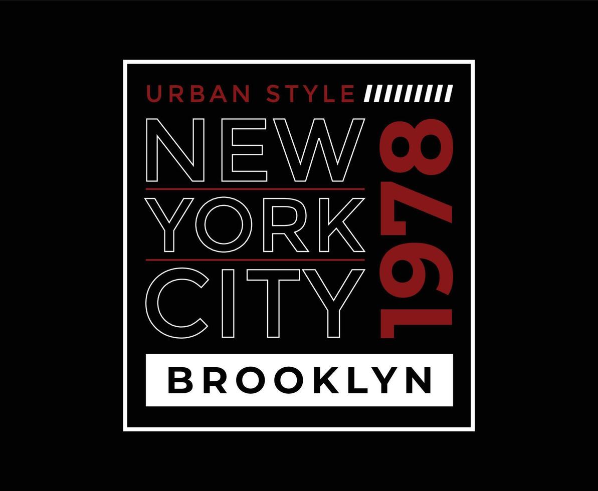 New York City Typografie Vektor T-Shirt Design