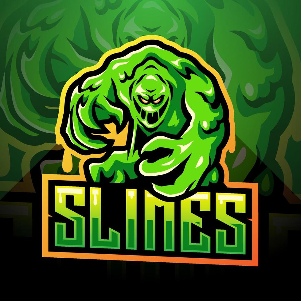 das Slimes-Esport-Maskottchen-Logo vektor
