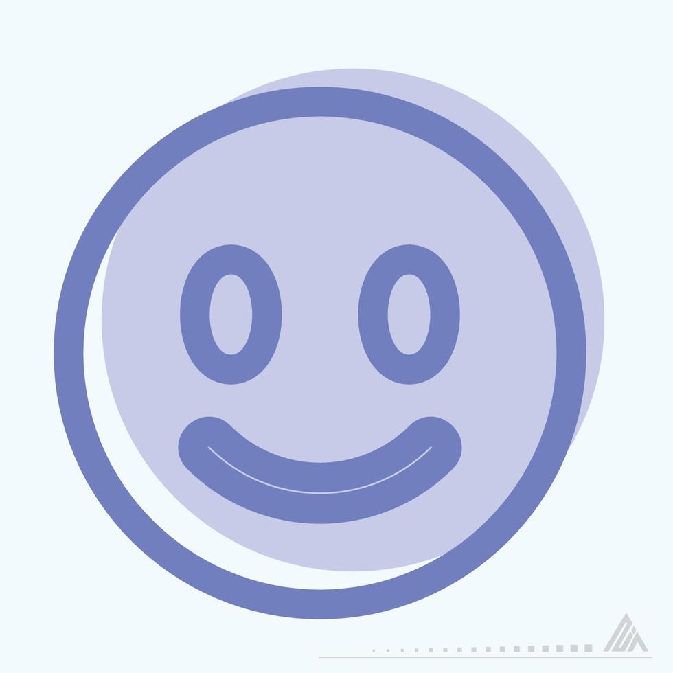 ikon emoticon smiley - tvåfärgad stil vektor