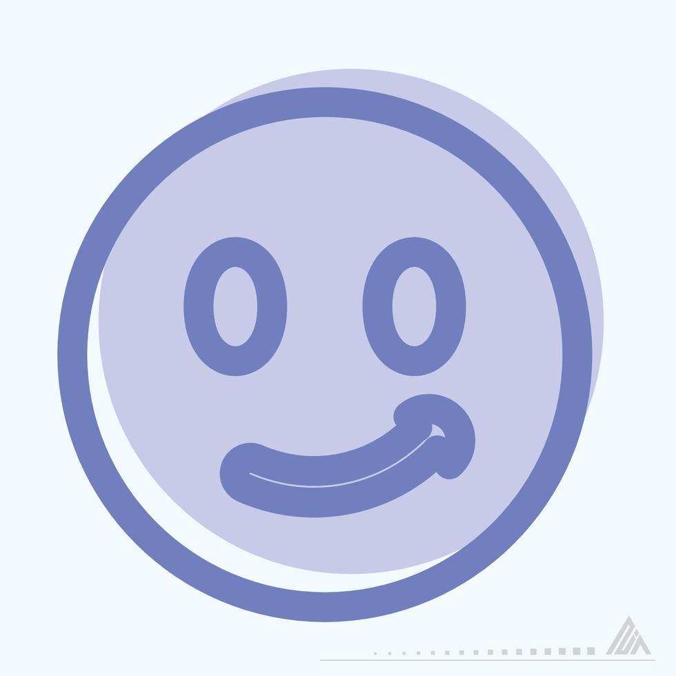 Symbol Emoticon Lächeln 2 - zweifarbiger Stil vektor