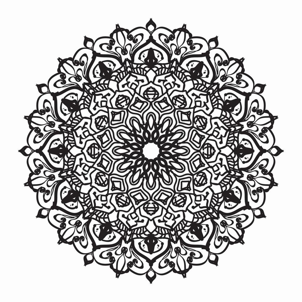 Muster in Form eines Mandalas für Henna, Mehndi, Tattoo, Dekoration. dekorative Dekoration im ethnisch-orientalischen Stil. Buchseite tar. vektor