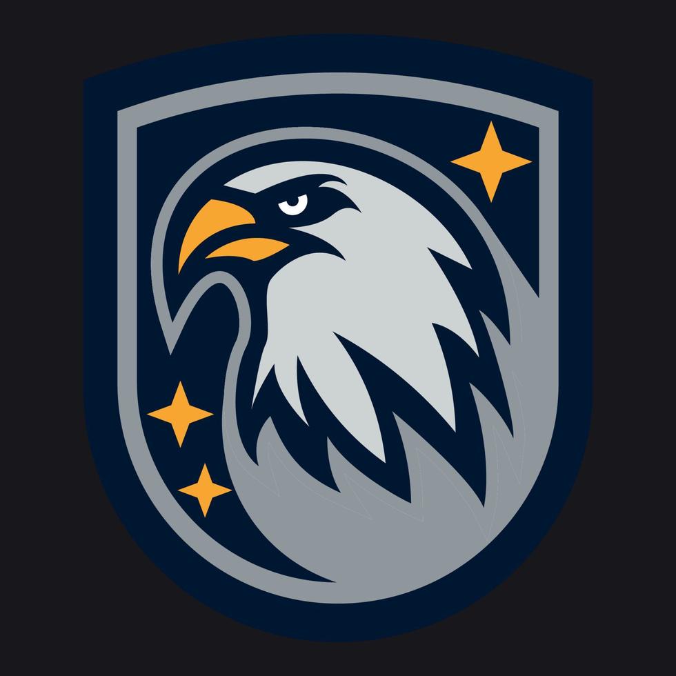 eagle maskot logotyp koncept vektorillustration. lämplig för tapeter, banderoll, bakgrund, kort, bokillustration, logotyp, t-shirtdesign, klistermärke, omslag, etc vektor