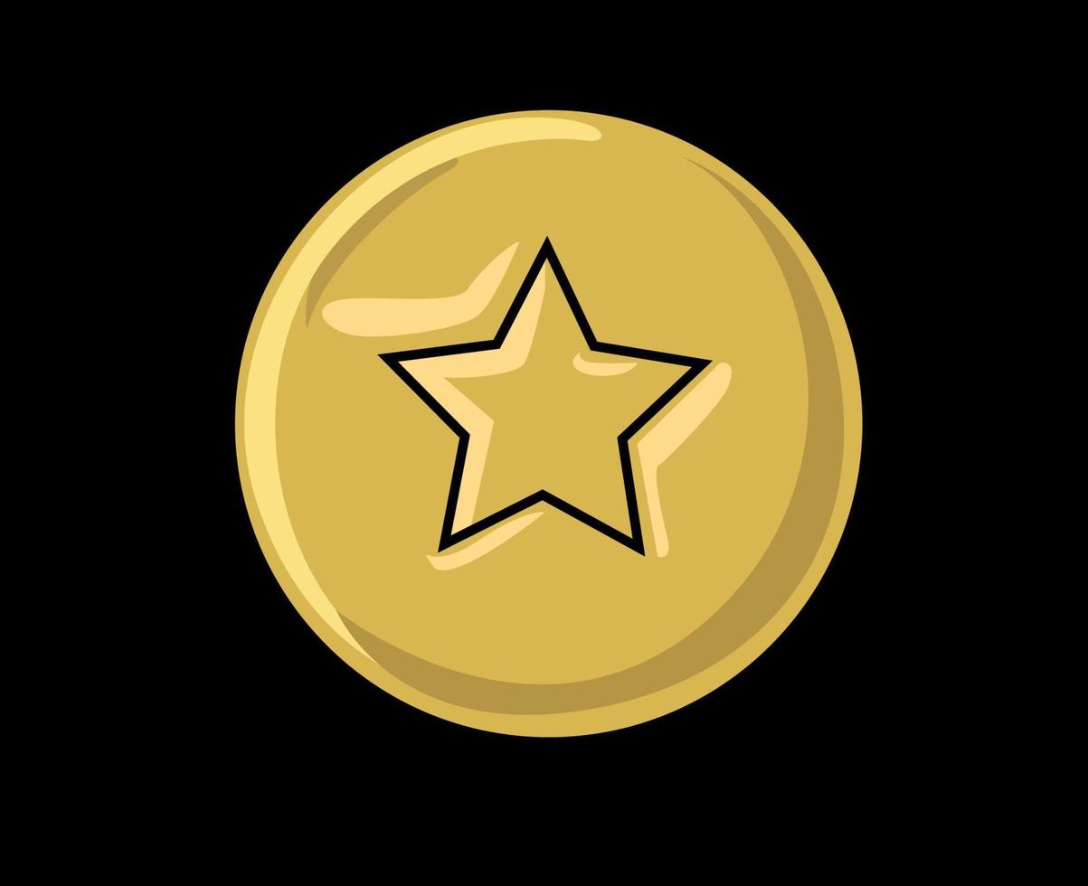 socker honungskakor i en stjärnsymbol guld form vektor godis illustration