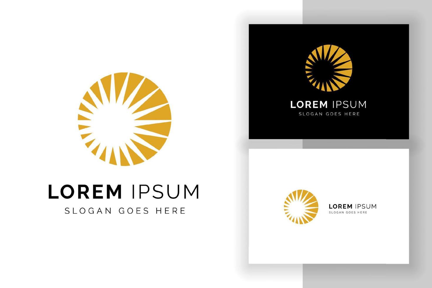 solen logotyp design tecken symbol mall. kreativa solen logotyp illustration. vektor