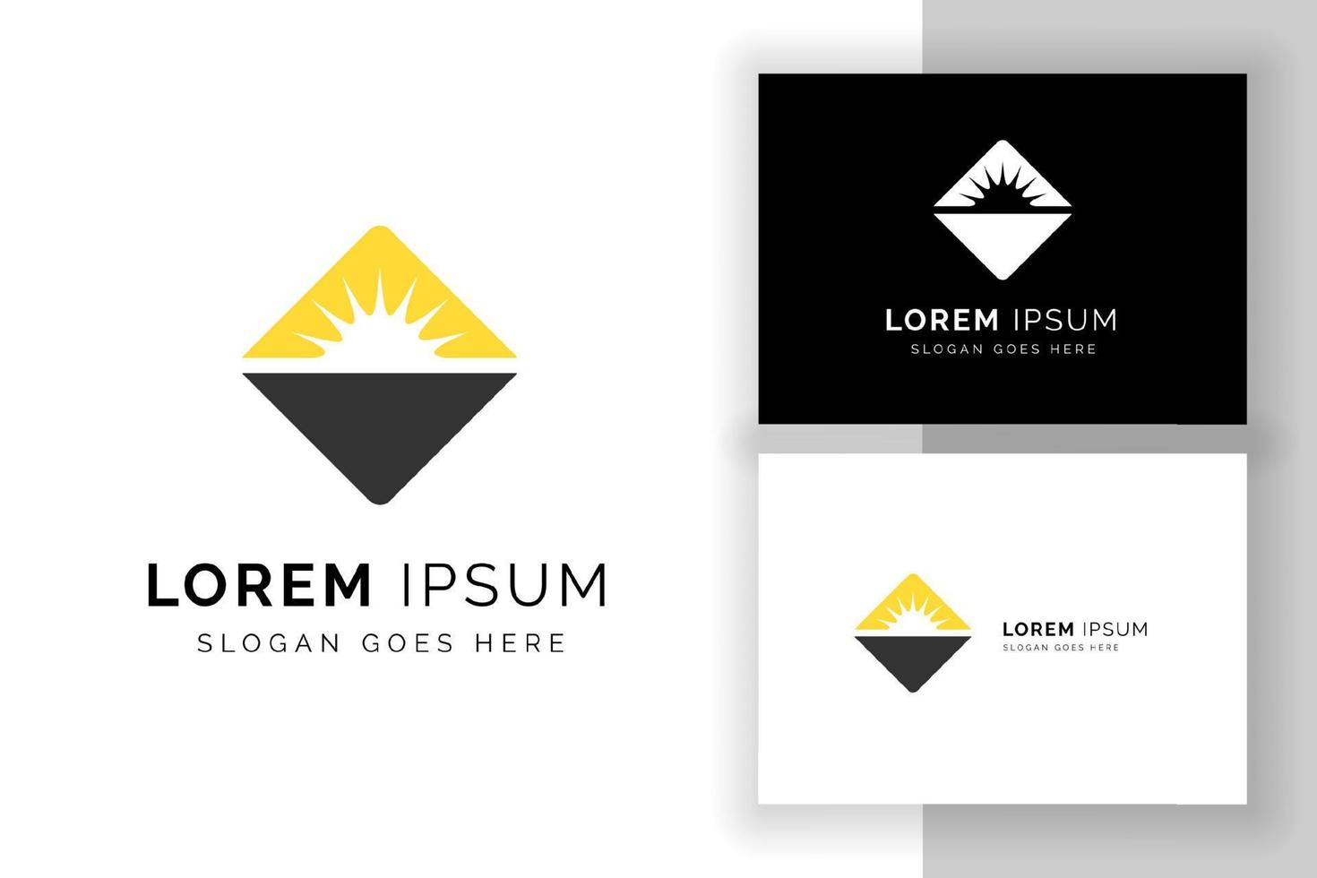 solen logotyp design tecken symbol mall. kreativa solen logotyp illustration. vektor