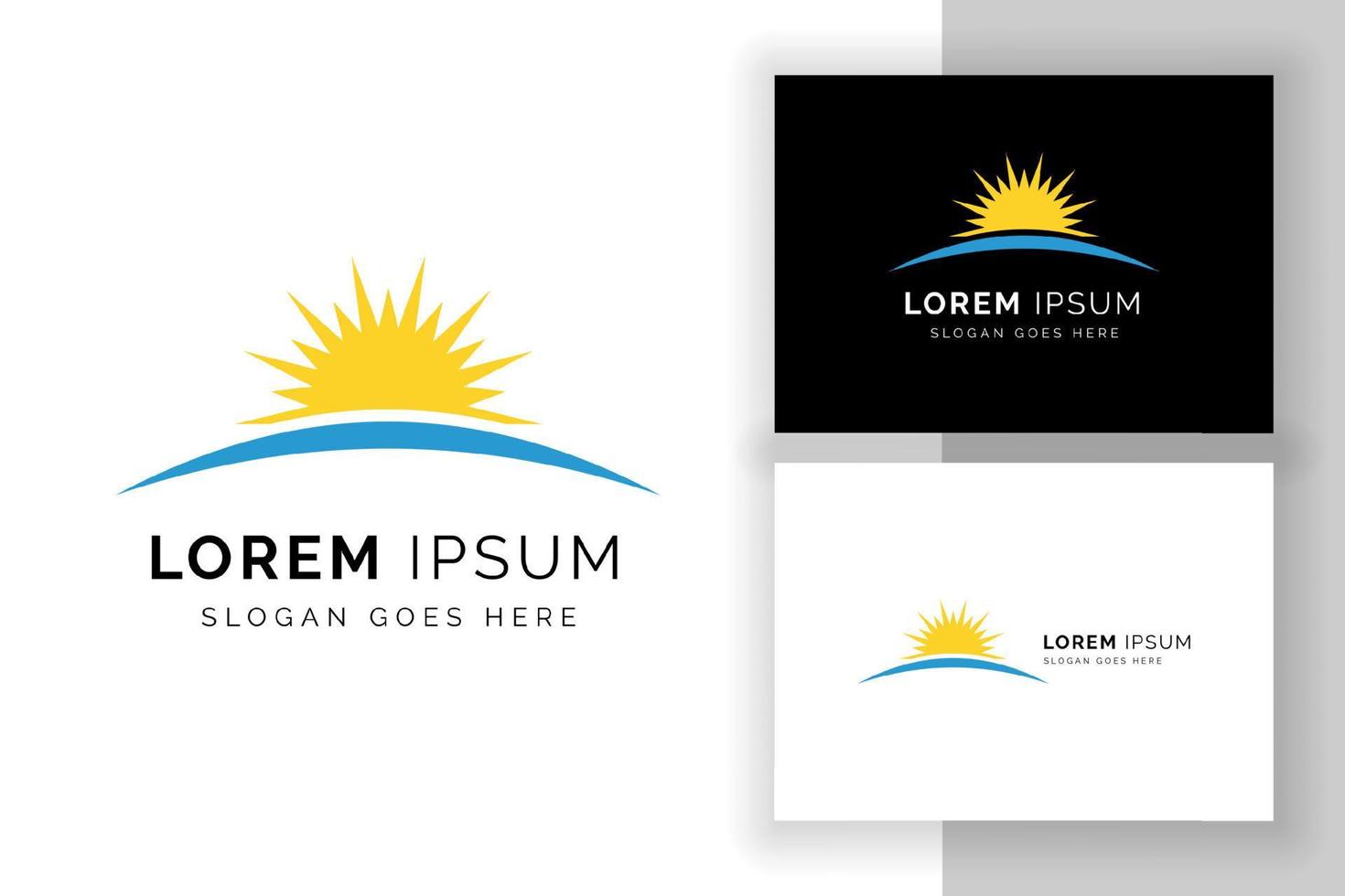 solen logotyp design tecken symbol mall. kreativa solen logotyp illustration. vektor