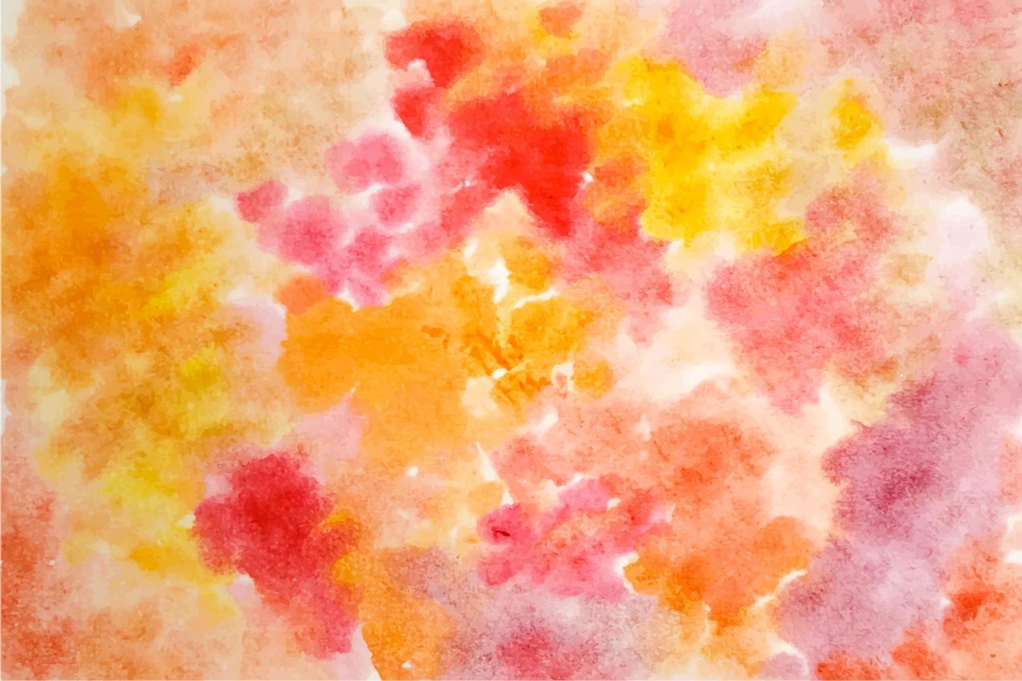 Fließen und Mischen von Aquarellfarben. mehrfarbige Hintergrundillustration. rote, orange, magentafarbene Farben, die auf ein Papier fließen. vektor