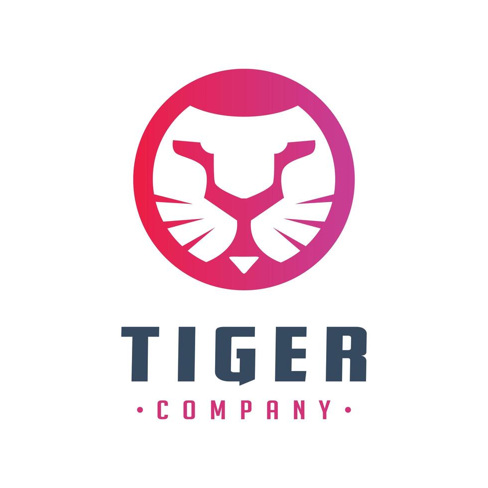 tiger head logotyp designa ditt företag vektor