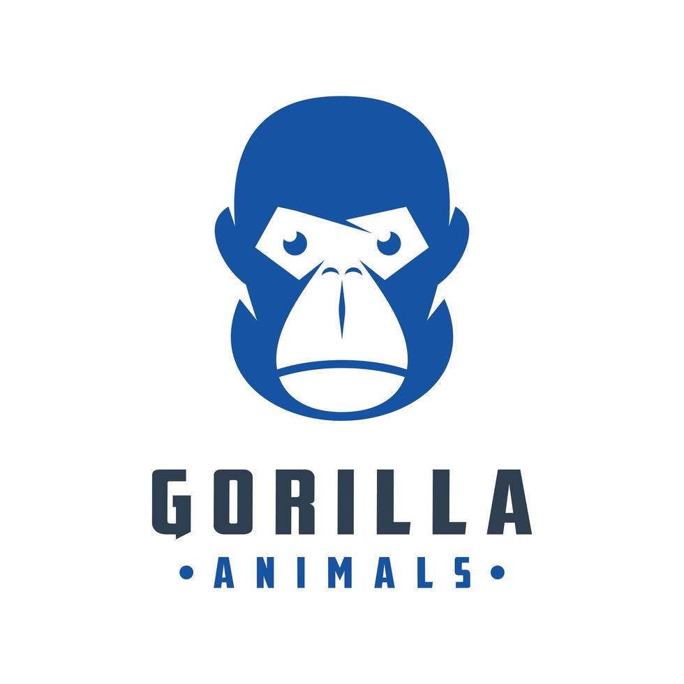 gorilla huvud logotyp design vektor