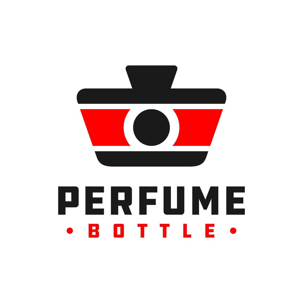 modern parfymflaska logotyp vektor