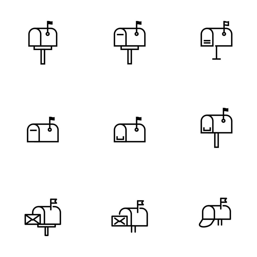 brevlåda ikon enkel design vektor