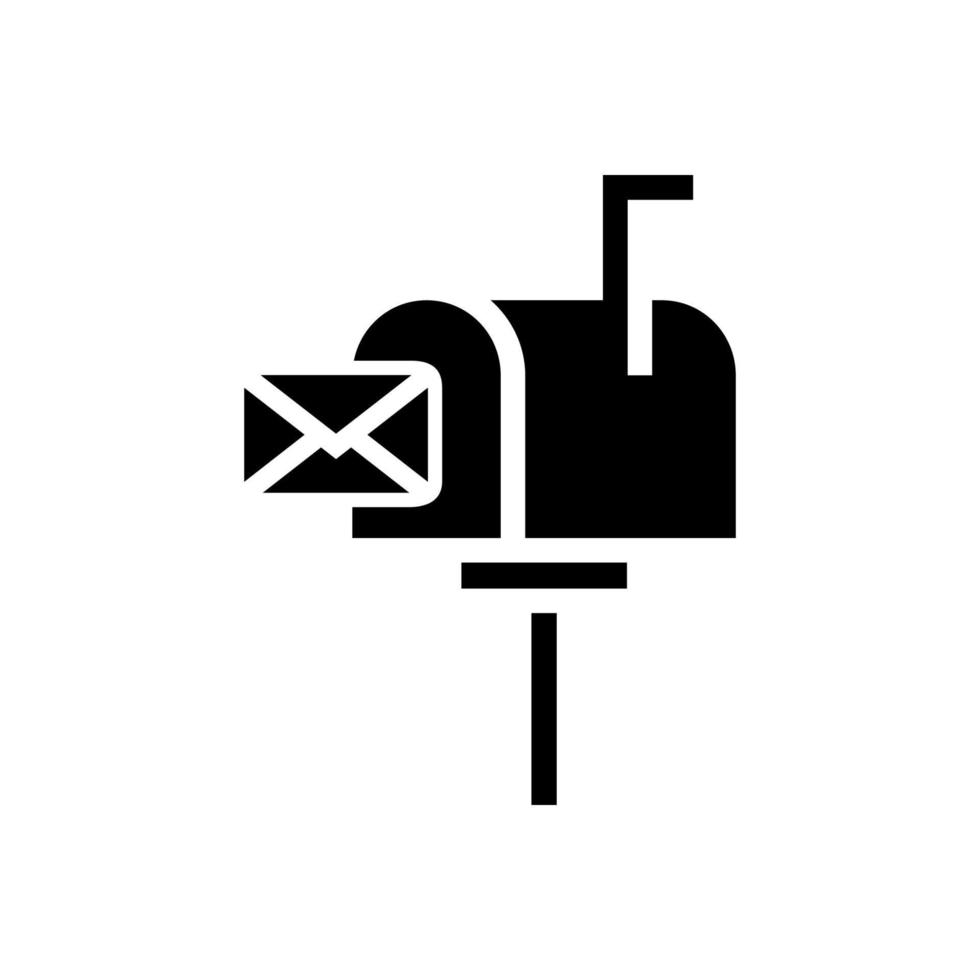 Briefkastensymbol einfaches Design vektor