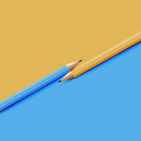 Hoher ausführlicher bunter Hintergrund mit Bleistiften, Vektorillustration vektor