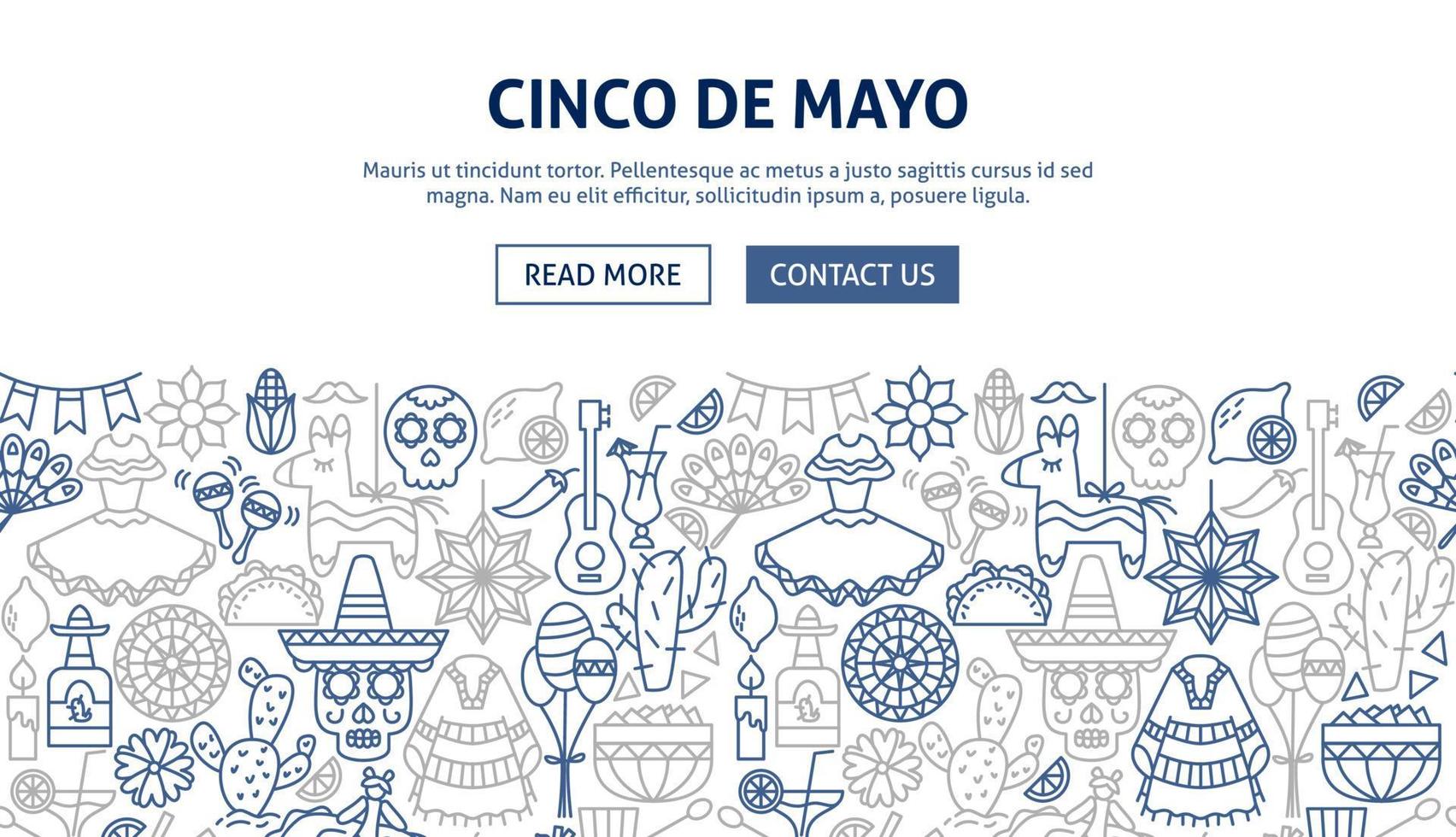 Cinco de Mayo-Banner-Design vektor